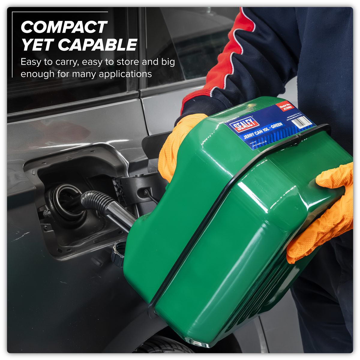 Sealey Jerry Can 10L Red Fuel Container JC10RR