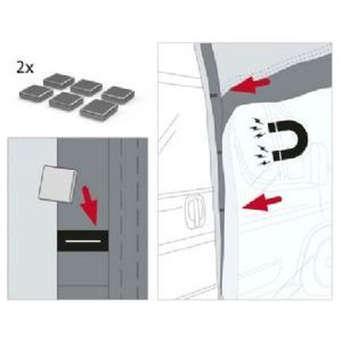 Fiamma Privacy Room 300 H3 F80-Magnets 08760A01-