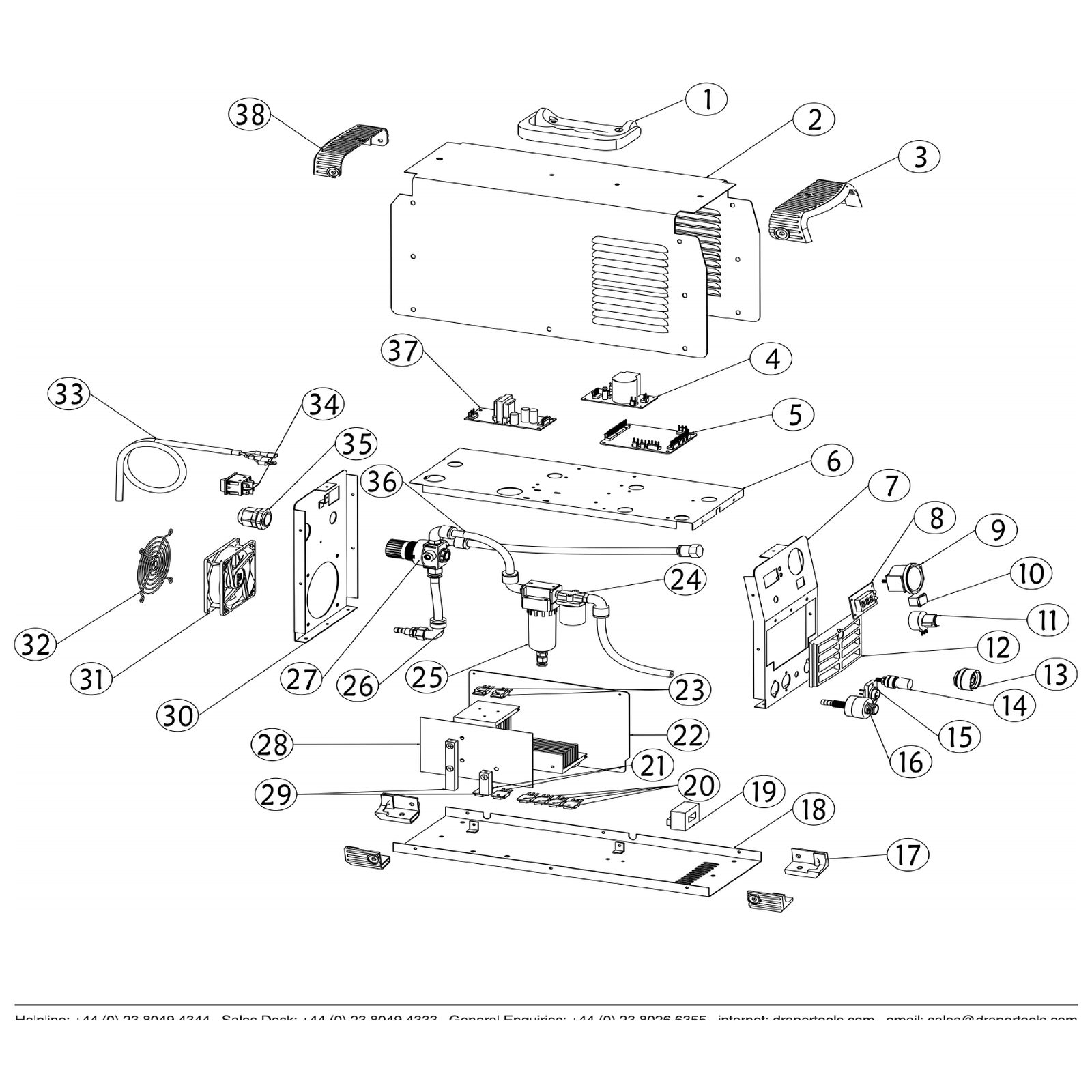 Draper Relief Valve Front AR-2000 95054