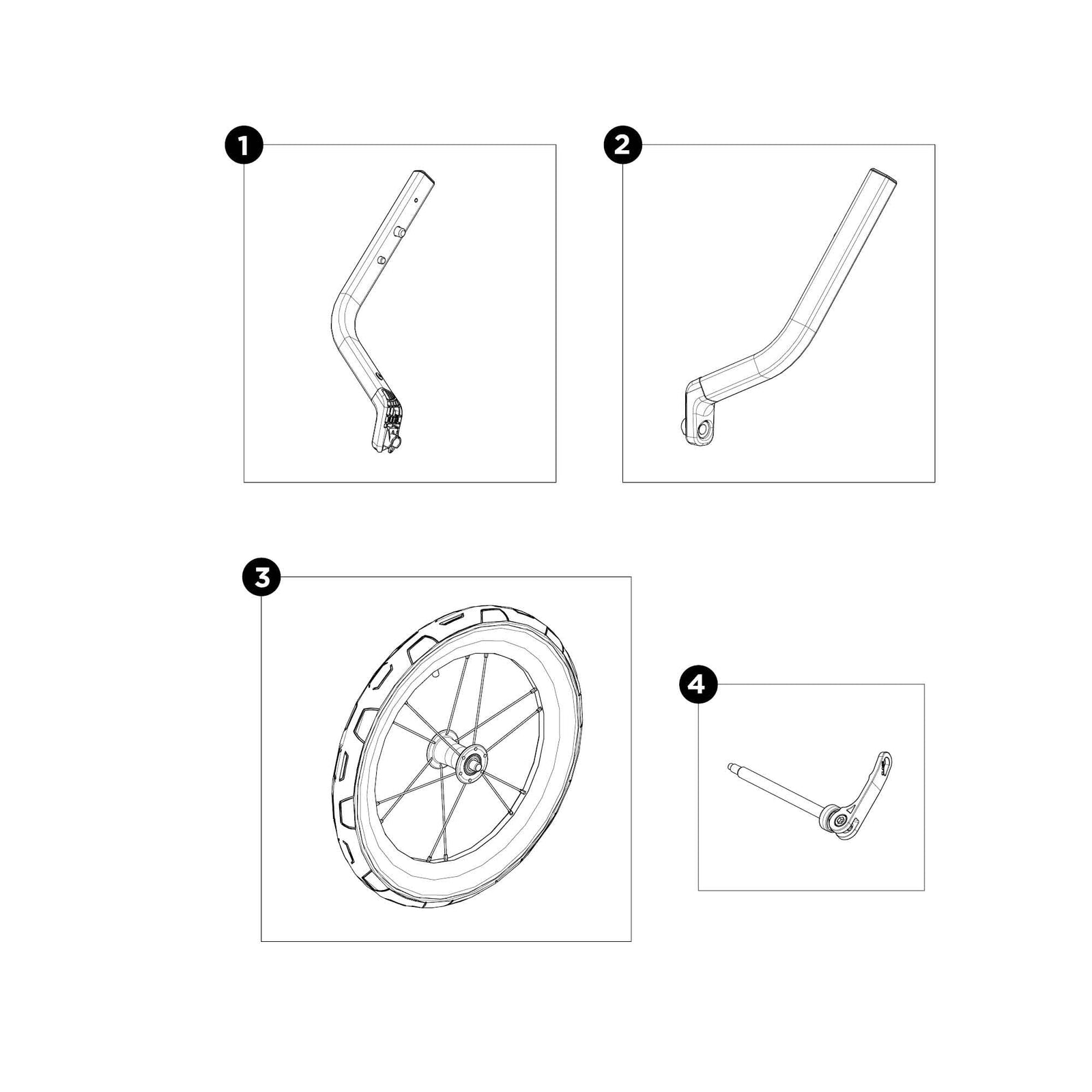 Thule Spares Axle through wheel - 1500055484
