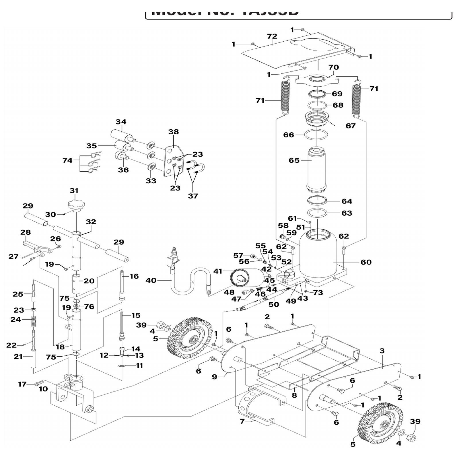 Sealey Release Valve Assembly YAJ35B-50