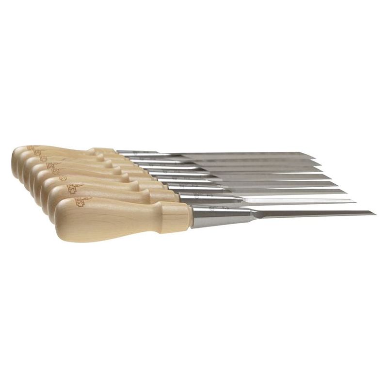 Stanley® Hand Tools Sweetheart Socket Chisel Set, 8 Piece: 3 6 8 12 15 18 25 & 32mm