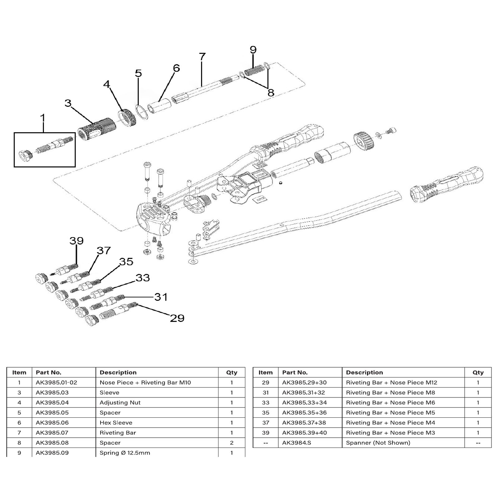 Sealey Adjusting nut AK3985.04