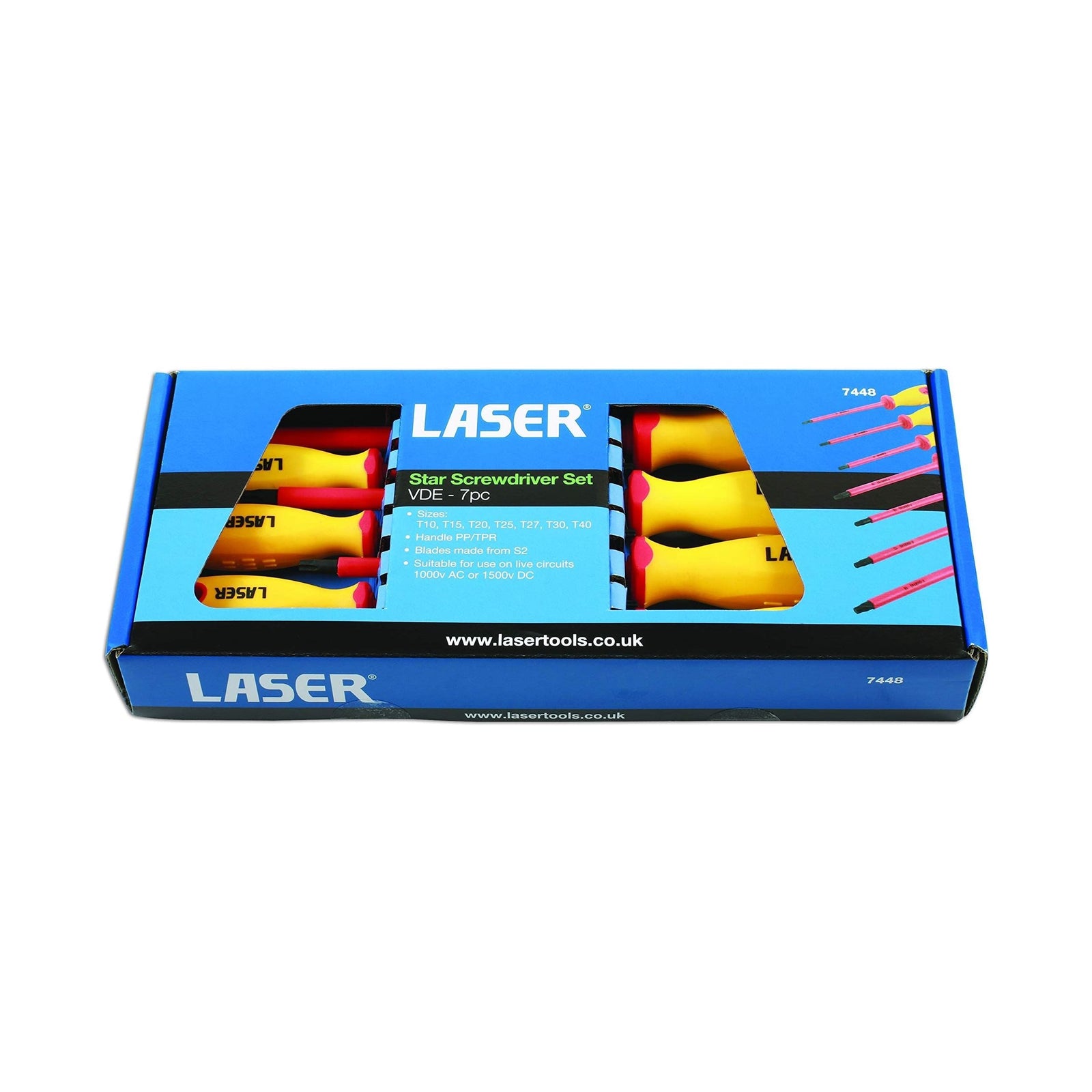 Laser Insulated Star Screwdriver Set 7pc 7448
