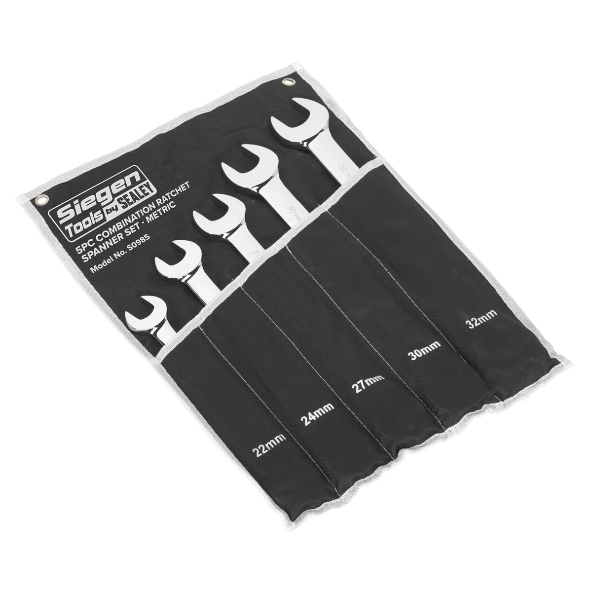 Seigen by Sealey Combination Ratchet Spanner Set 5pc Metric S0985