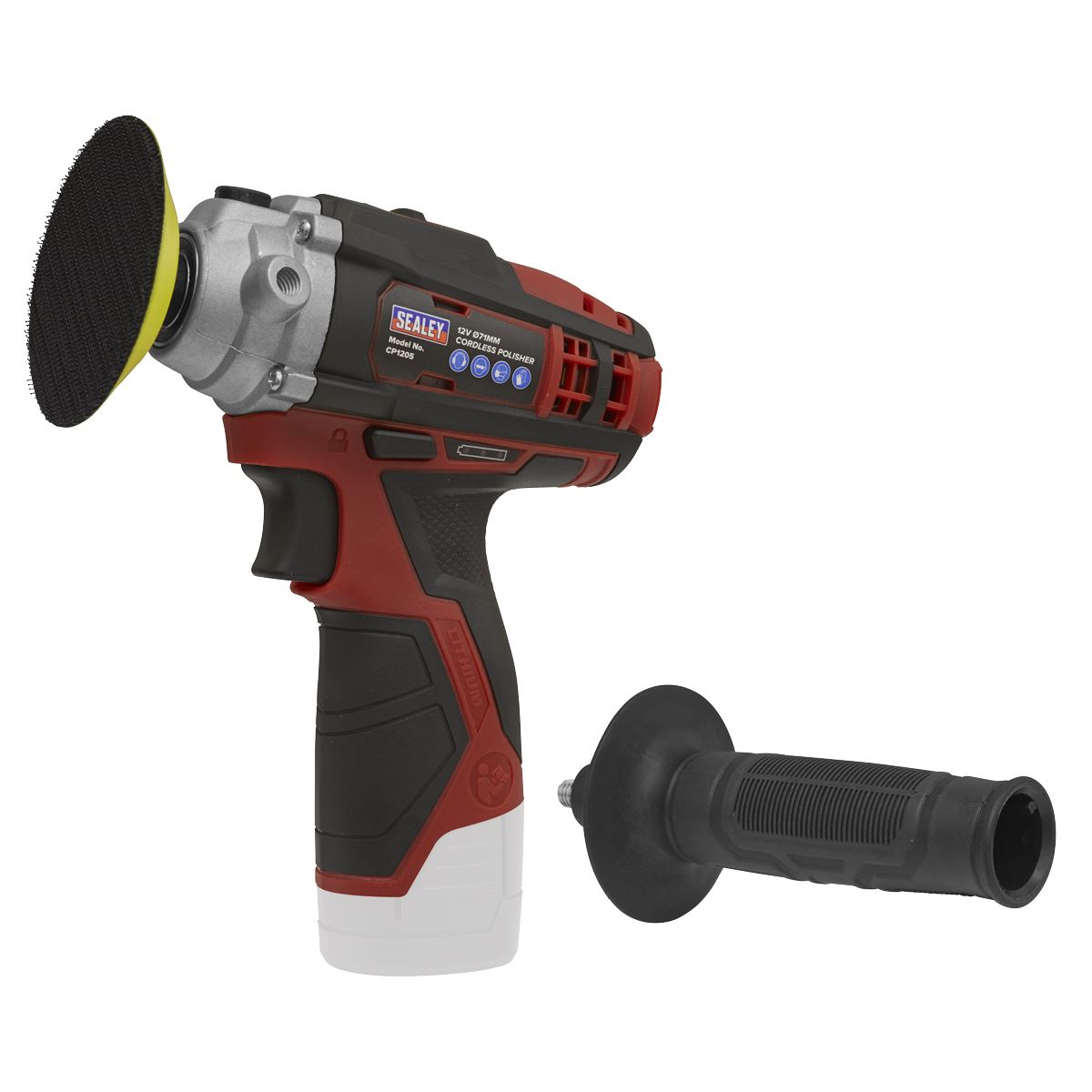 Sealey Cordless Polisher Buffer 12V 71mm Variable Speed Li-ion Body Only