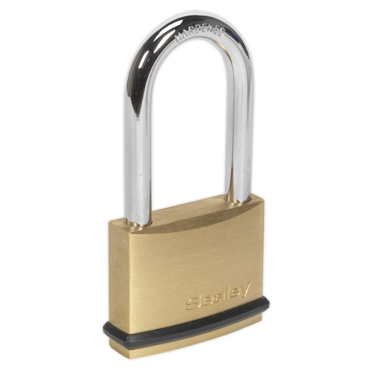 Sealey Brass Body Padlock Long Shackle 50mm PL202L