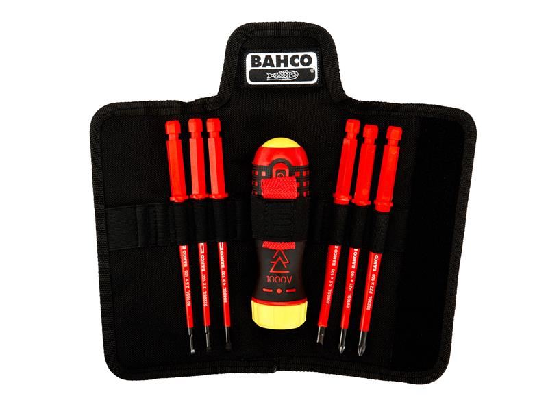 Bahco Insulated Ratcheting Screwdriver Set, 6 Piece