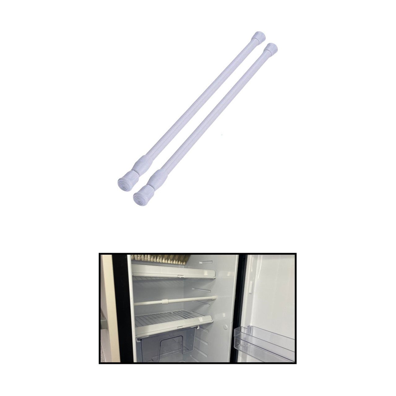 Olpro Telescopic Cupboard & Fridge Storage Bars 26-43cm Pack of two