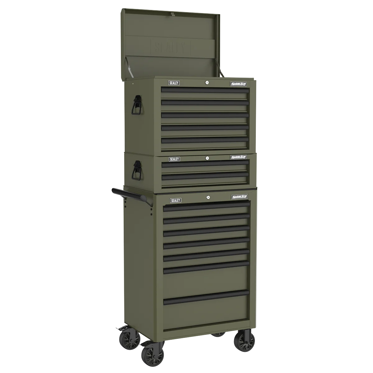 Sealey Heavy-Duty Rollcab 7 Drawer Tool Chest - Khaki