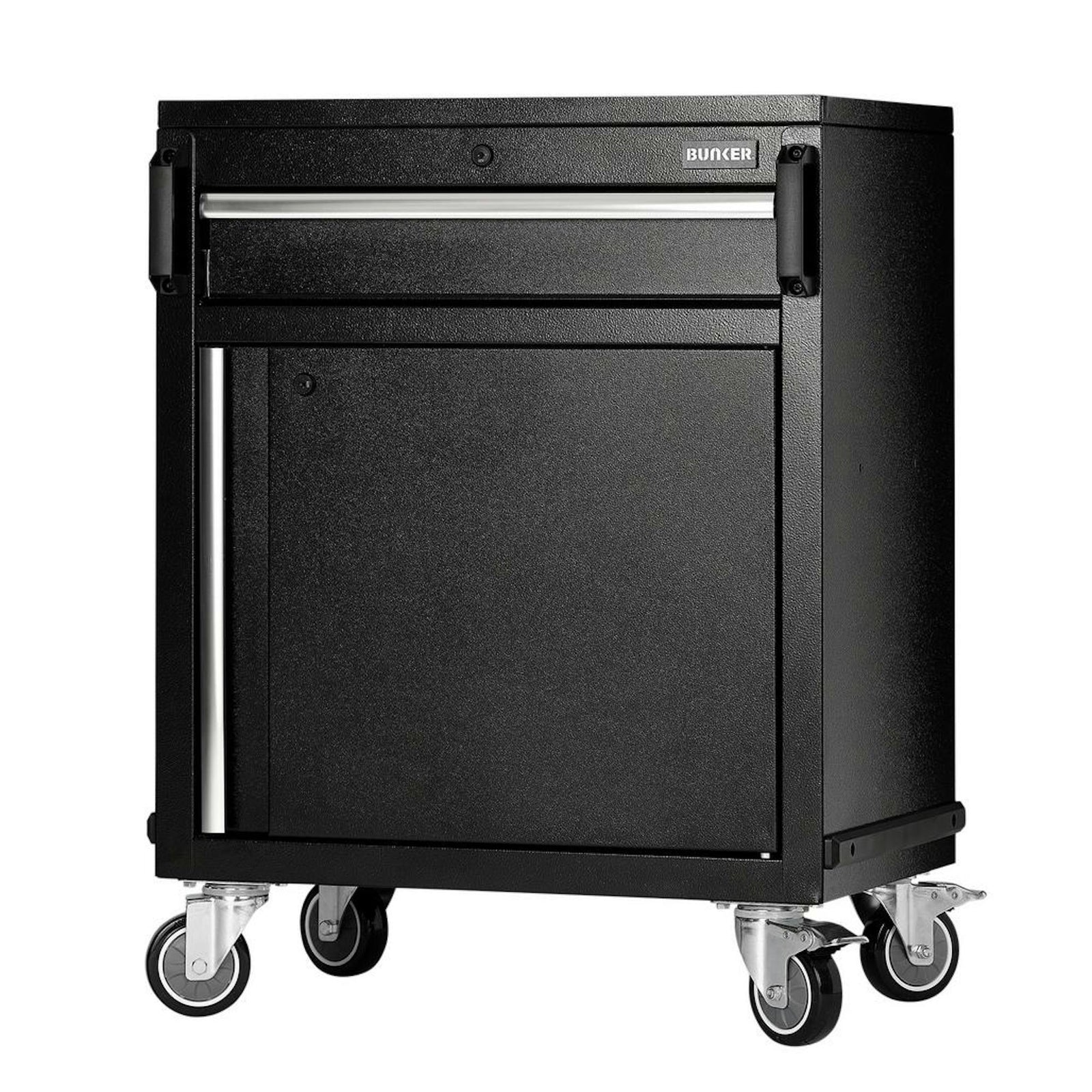BUNKER Modular Power Tool Mobile Cabinet, 1 Drawer, 1 Door, 646mm - MS400-PTT