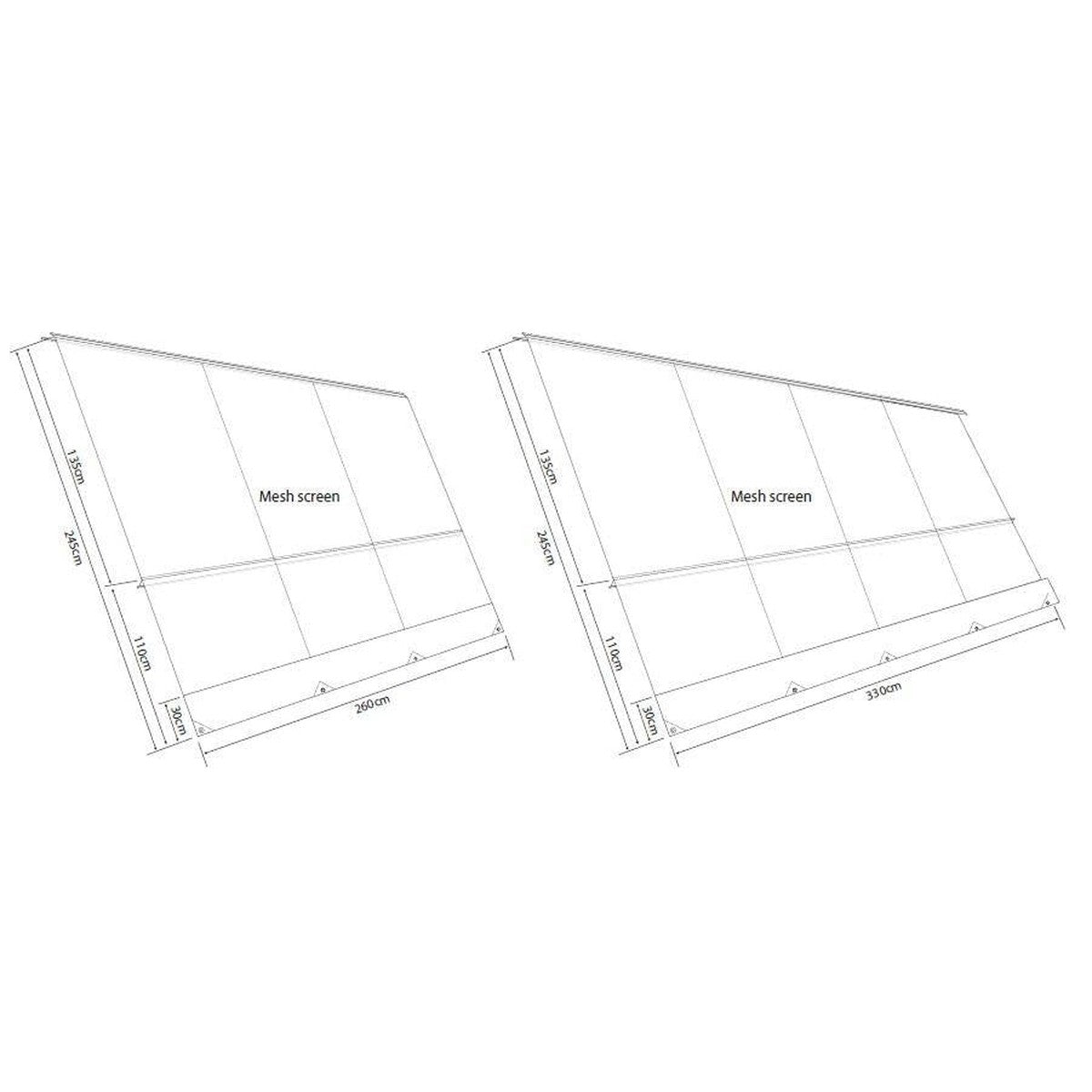 Outdoor Revolution Sunshade 260 Caravan Canopy Shade