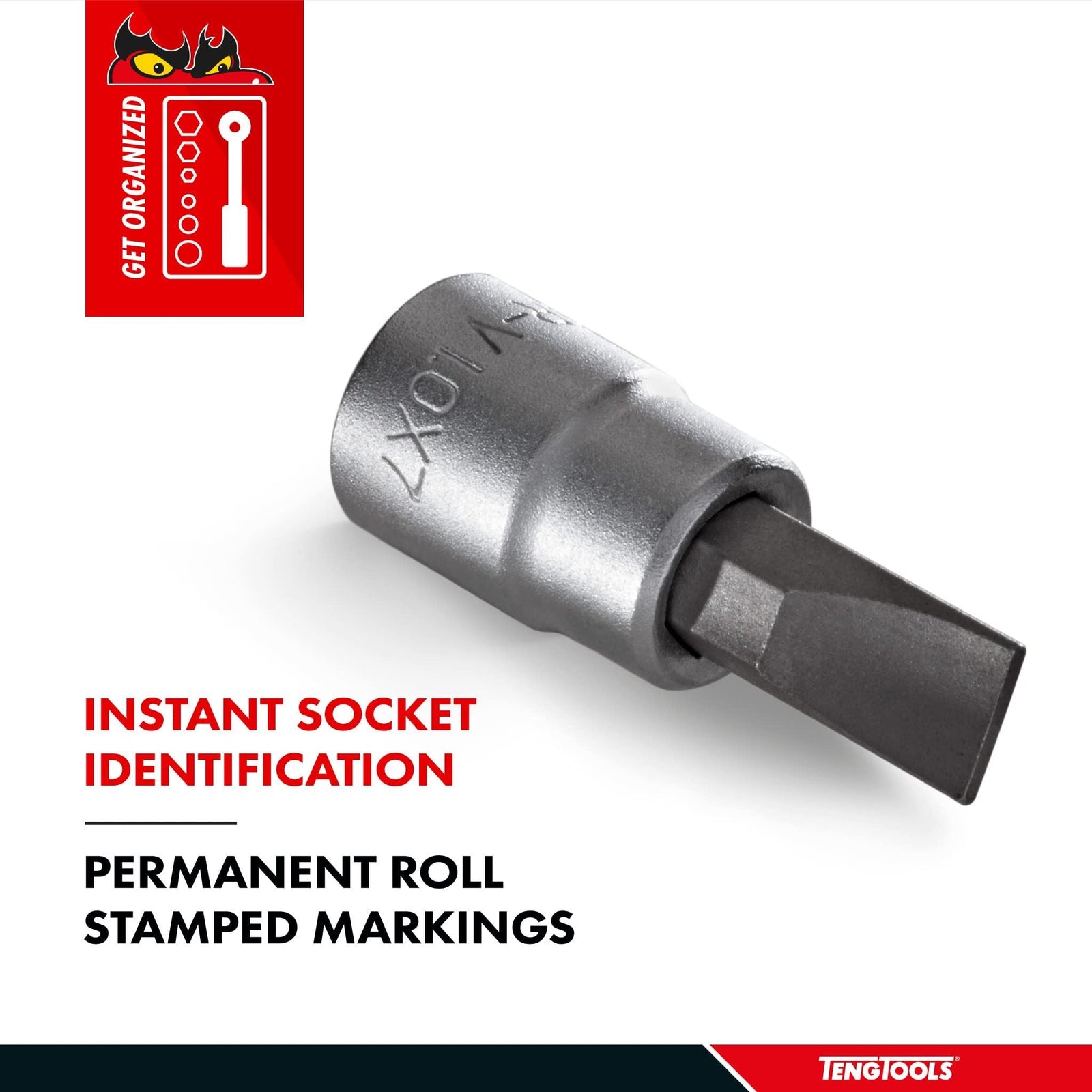 Teng Tools 1/4" Flat Bit Socket 4mm