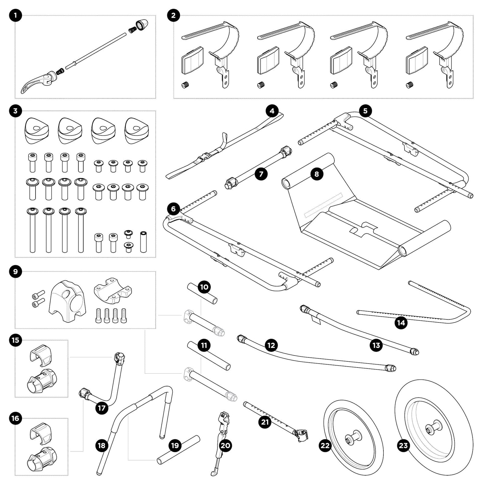 Thule Spares Wheel mount left - 1500055620