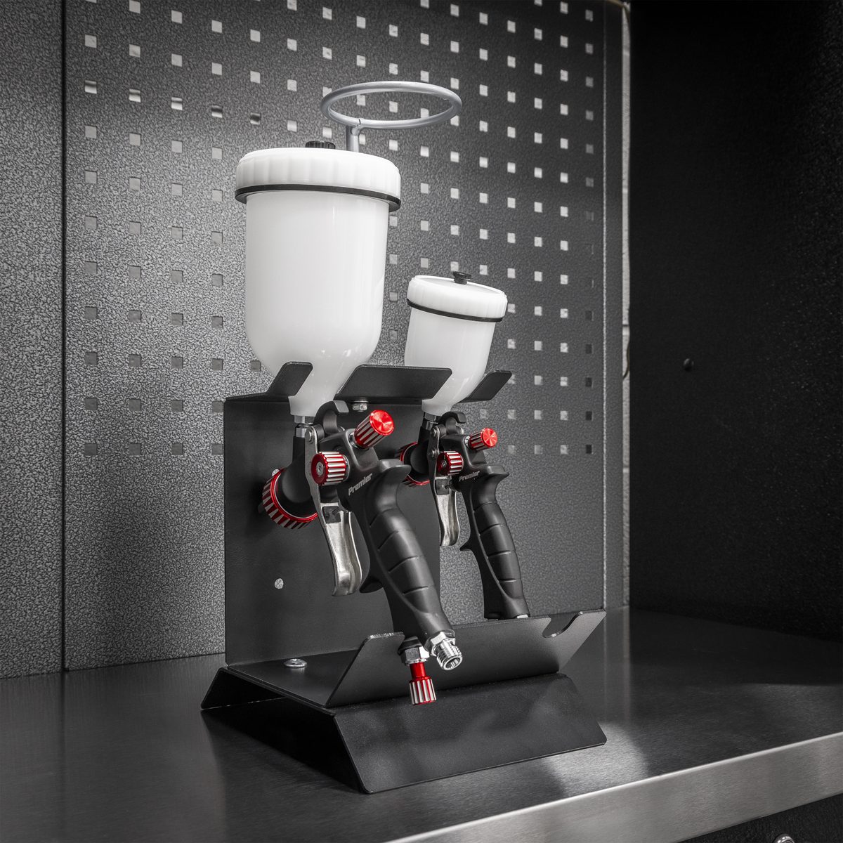 Sealey SH05 Spray Gun Holder for 2 Guns - Durable Steel Design