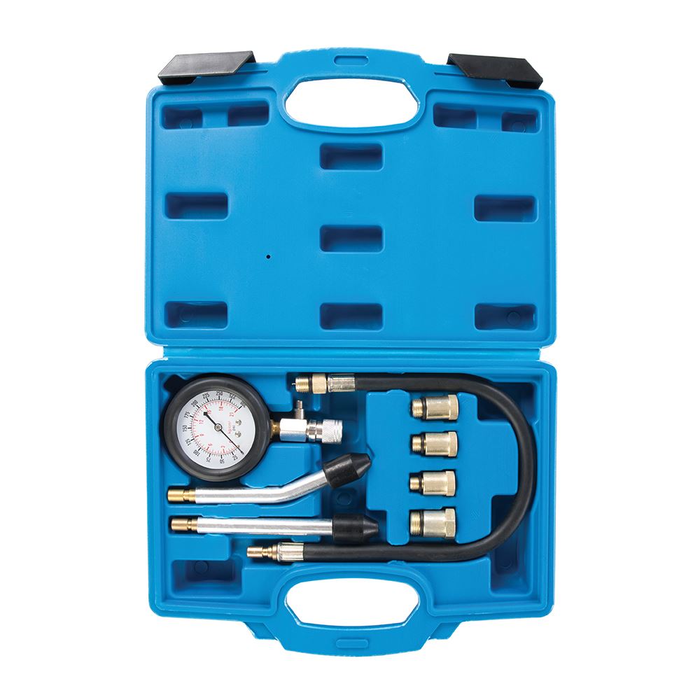Silverline Petrol Engine Compression Test Kit 8pce 0 - 300psi