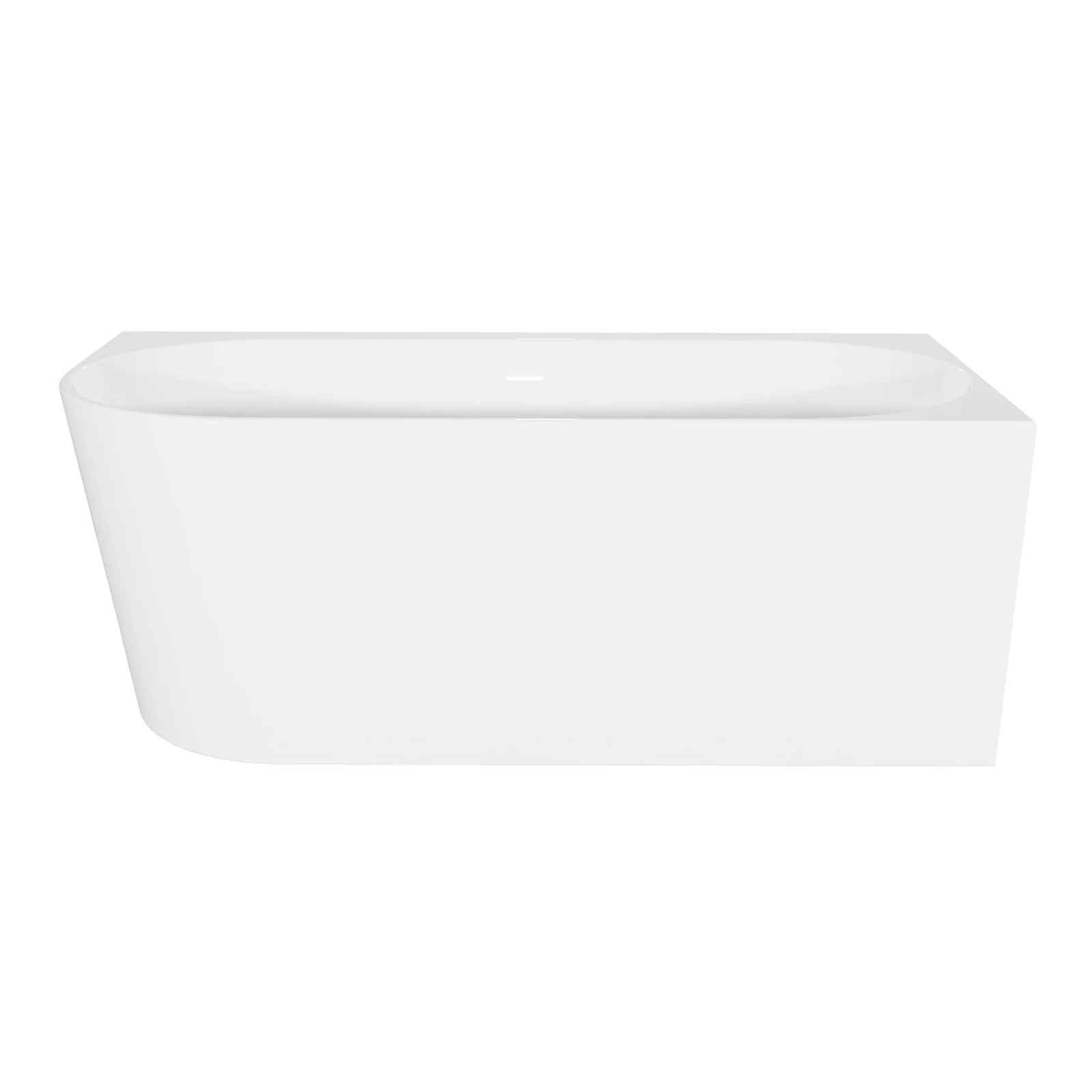 Baridi Right-Hand Corner Slim Rim Bath 160cm - Gloss White