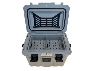 myCOOLMAN 16L Icebox – Compact Hard Cooler with Baskets, Dry-Store Lid & Bottle Opener