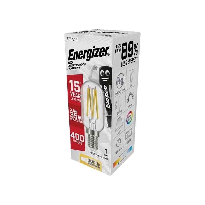 Energizer® LED SES (E14) Cooker Hood Filament Bulb, Warm White 420 lm 3.8W