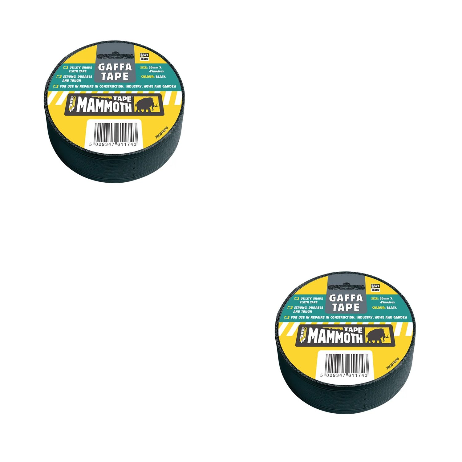 Everbuild Sika Gaffa Tape 50mm x 45m Black - 467448