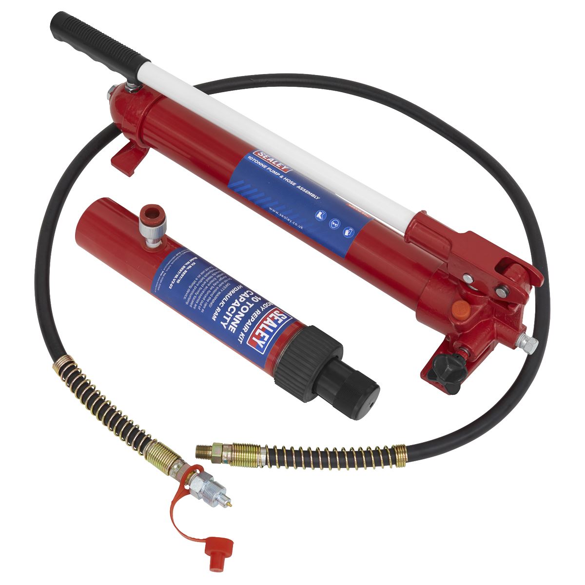 Sealey Push Ram with Pump & Hose Assembly 10tonne RE97.10-COMBO