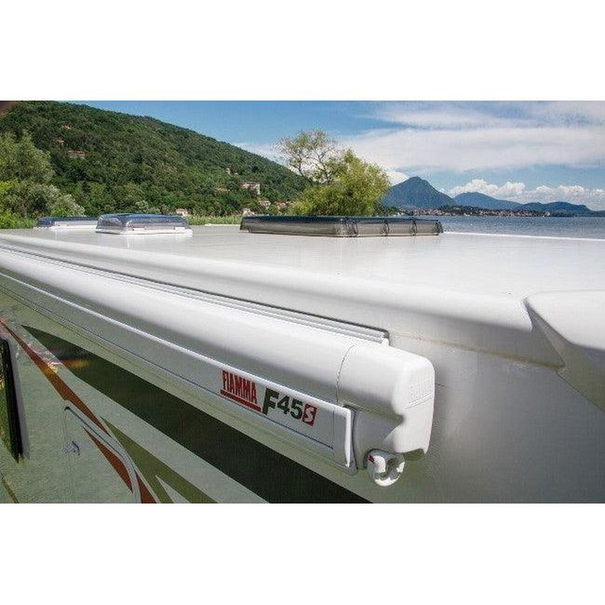 Fiamma F45S 450cm Motorhome Awning Canopy Polar White Cassette Sahara Canopy