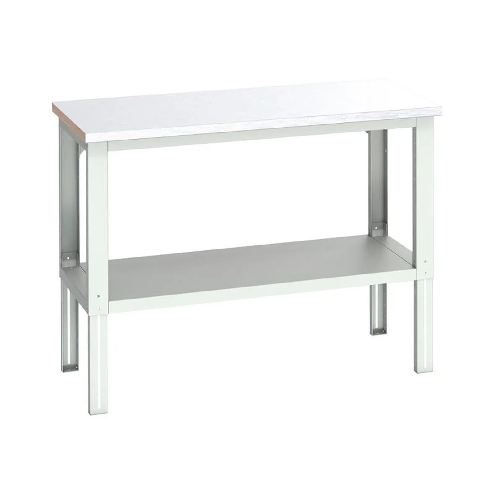 Bott Cubio Adjustable Bench with Shelf, Steel Clad Top 1500 x 750mm