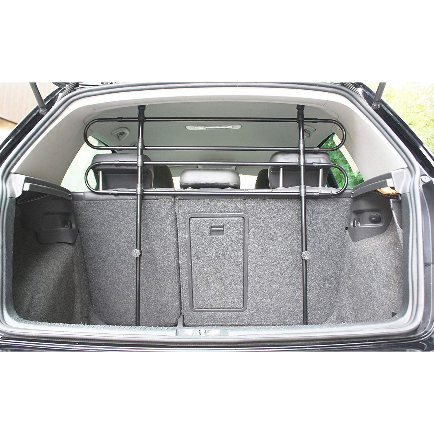 Universal Pet Dog Guard Car Estate Van Adjustable In Black Tube Bars