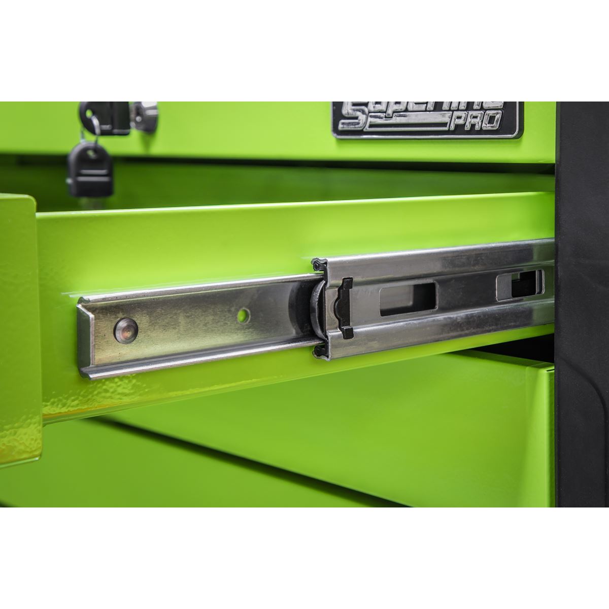 Superline Pro Superline PRO Push-to-Open Topchest 4 Drawer - Green APPD4G
