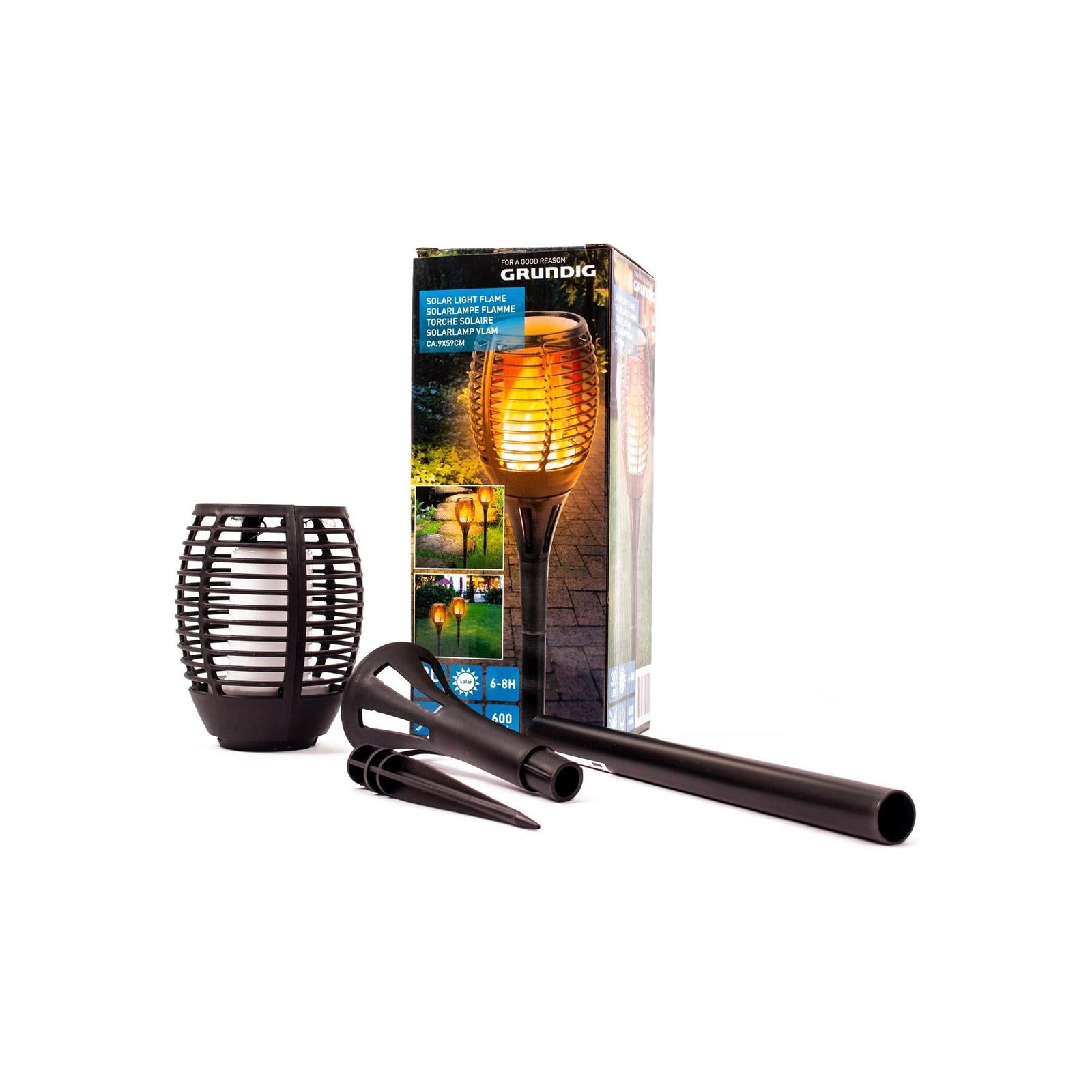 30 LED Flame Solar Torch Light Waterproof Flickering Dancing Path Garden Lamp