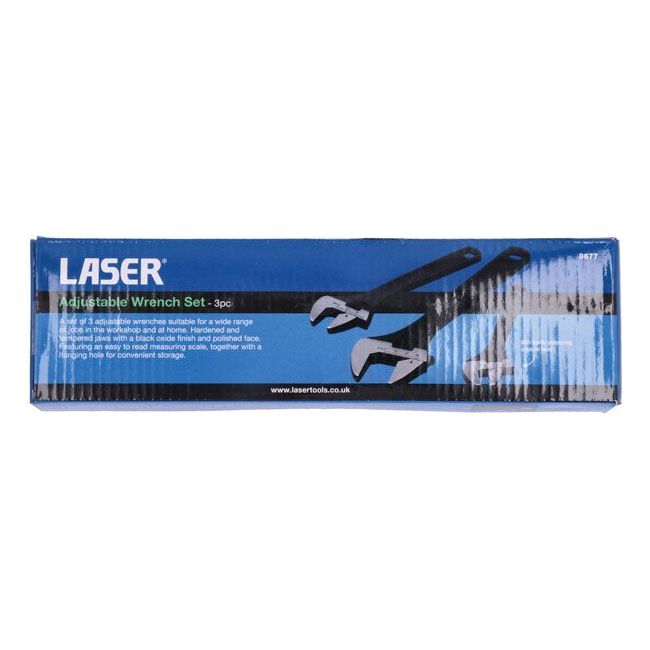 Laser Adjustable Wrench Set 3pc 8677
