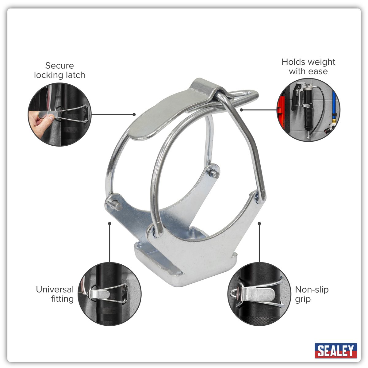 Sealey Grease Gun Holder AK488 Universal Fit 57mm