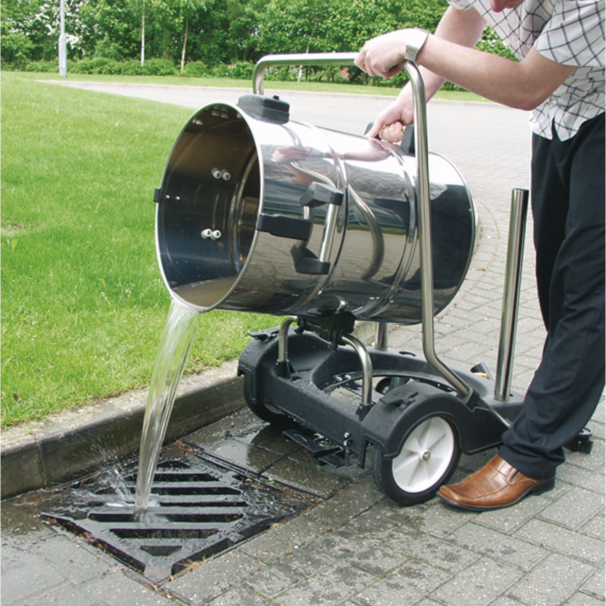 Sealey Vacuum Cleaner Industrial Wet & Dry 77L Stainless Steel Drum with Swivel