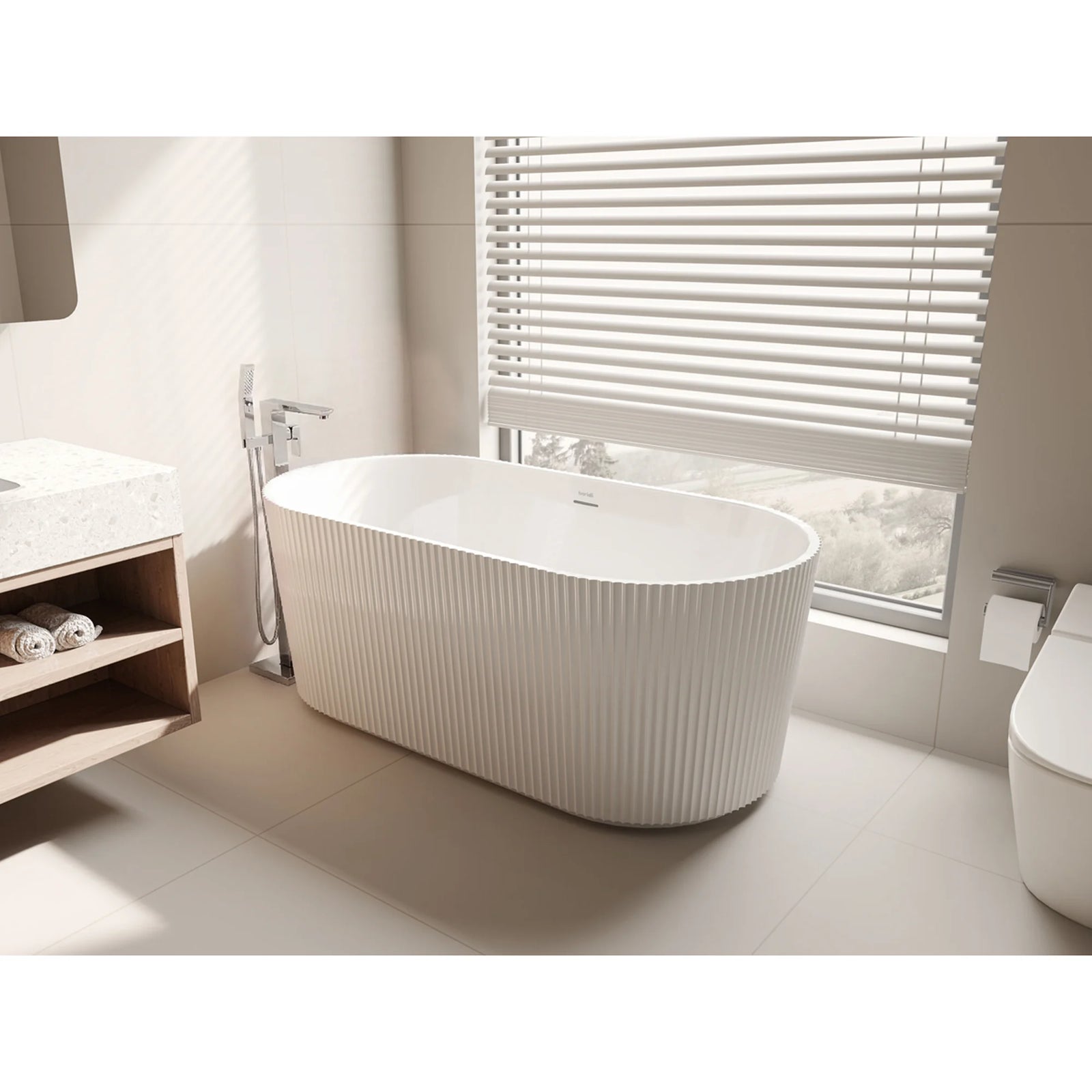 Baridi Double-Ended Bath DH420 168cm Gloss White
