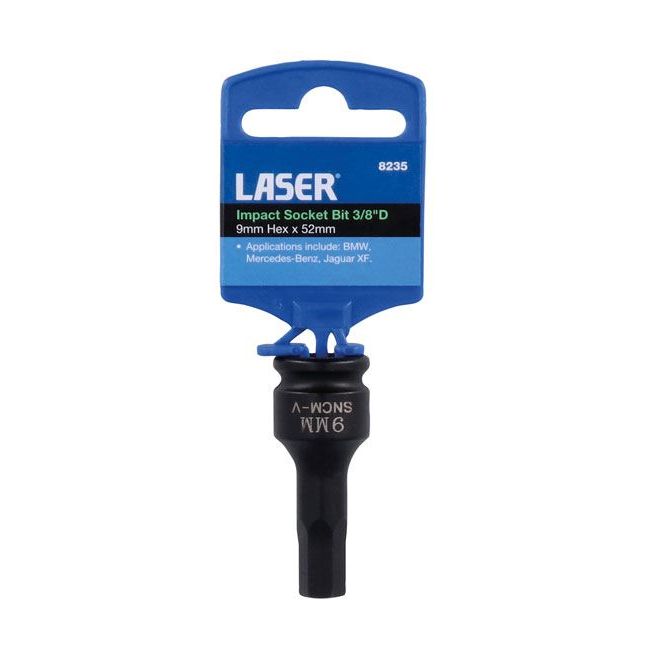 Laser Impact Socket Bit 3/8"D 9mm 8235