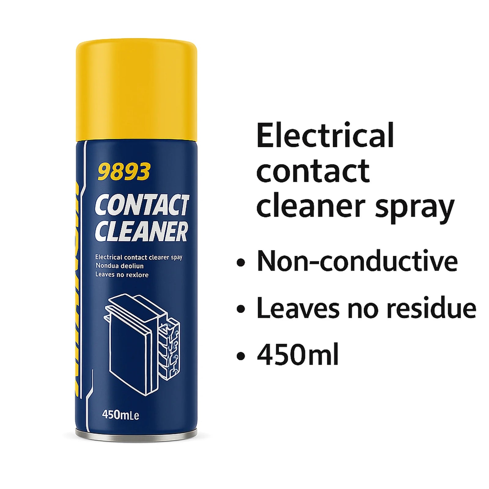 MANNOL Electrical Contact Cleaner Switch Circuit Dirt Spray Cleaner 450ml - MAN