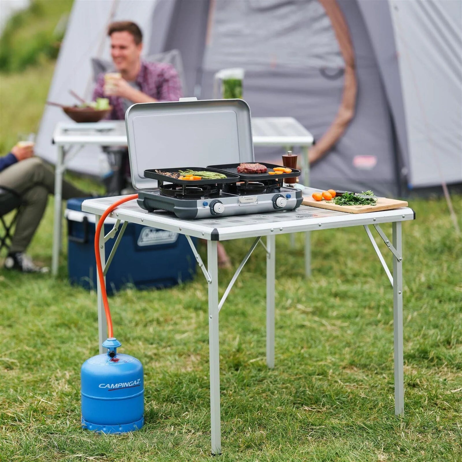 Campingaz Camping Kitchen 2 Grill & Go Double Burner Portable Stove