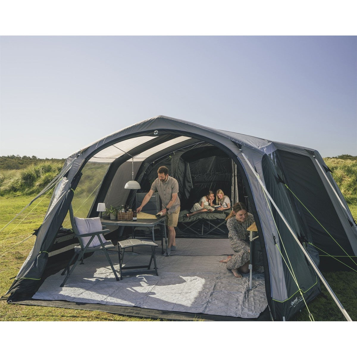 Outwell Montana 6 Air 6 Berth Four Room Tunnel Tent