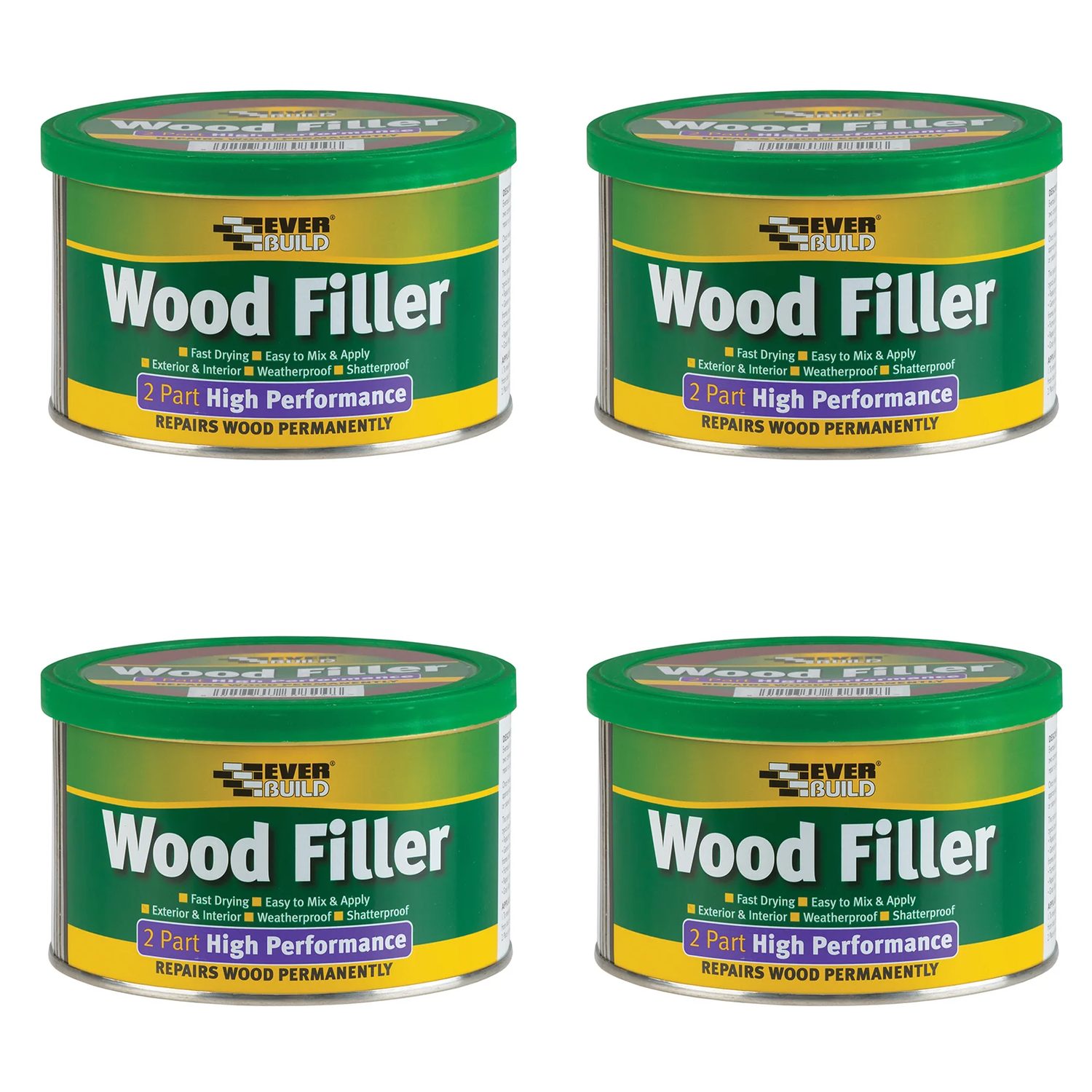 Everbuild Sika 2-Part High-Performance Wood Filler Pine 500g - 481027