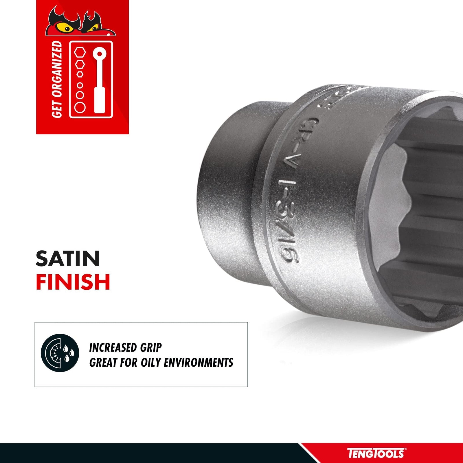 Teng Tools 1/2" Socket 12 pt AF 9/16"