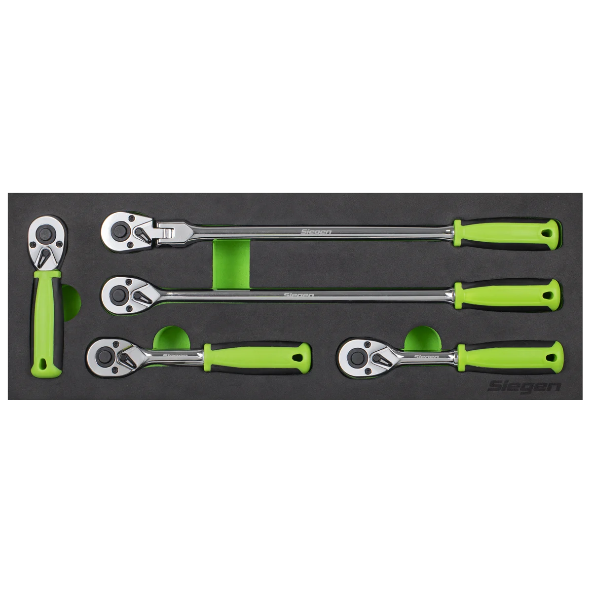 Sealey Siegen Ratchet Wrench Set 1/4"Sq 5 Piece Drive Flip Reverse