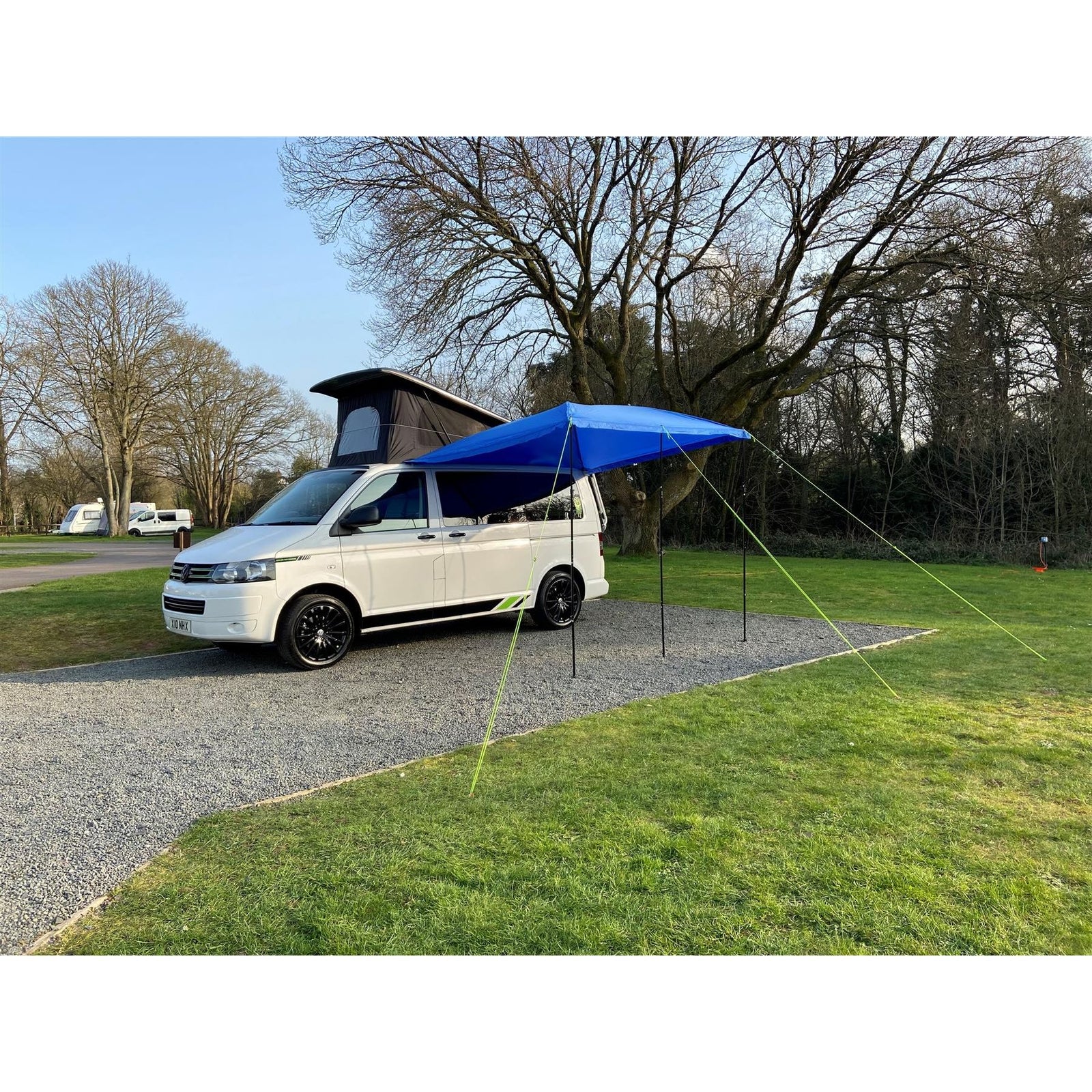 Campervan Awning Sun Canopy Sunshade Motorhome for 4 or 6mm Rail Blue T4 T5 T6