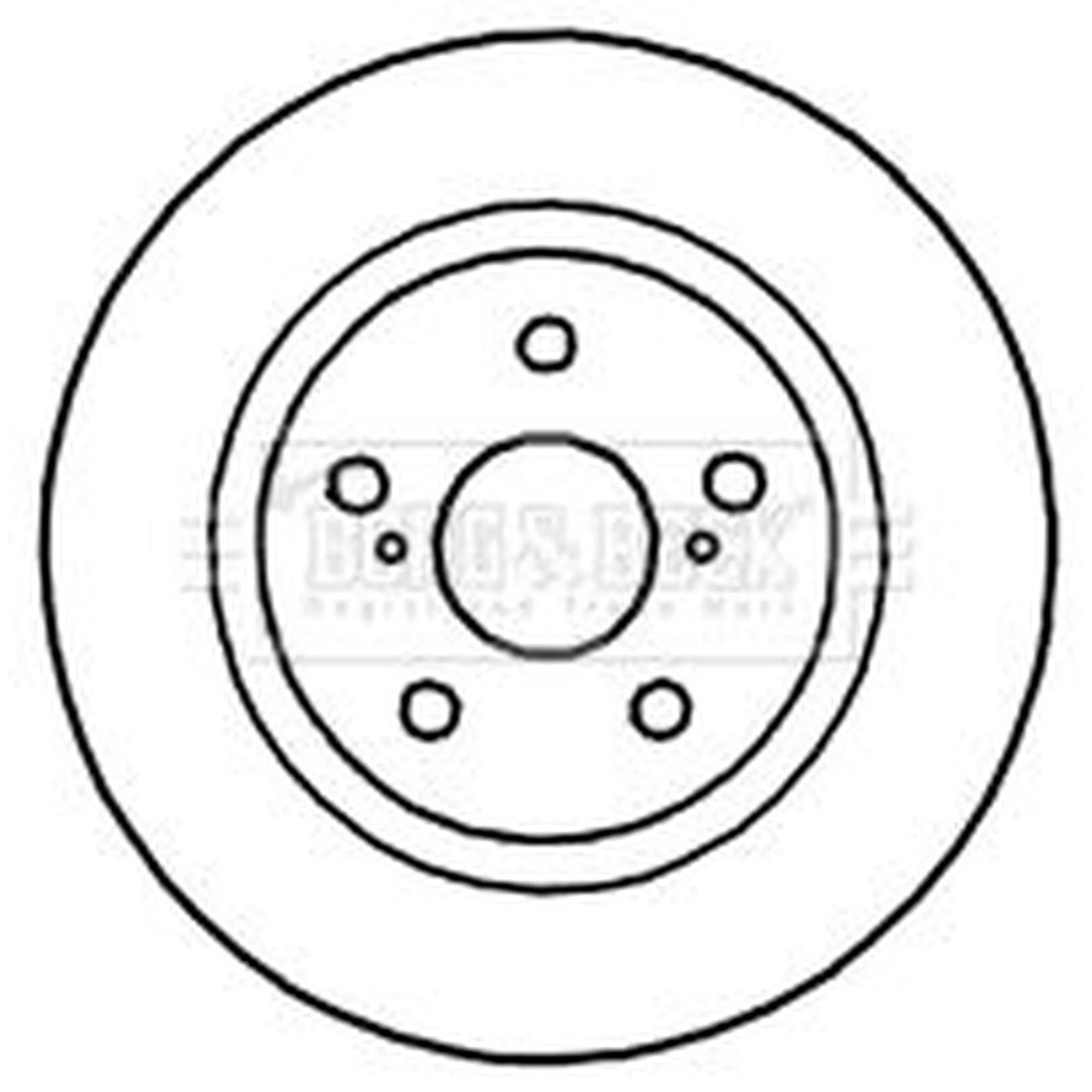 Borg & Beck 2 x Solid Rear Brake Discs BBD4747