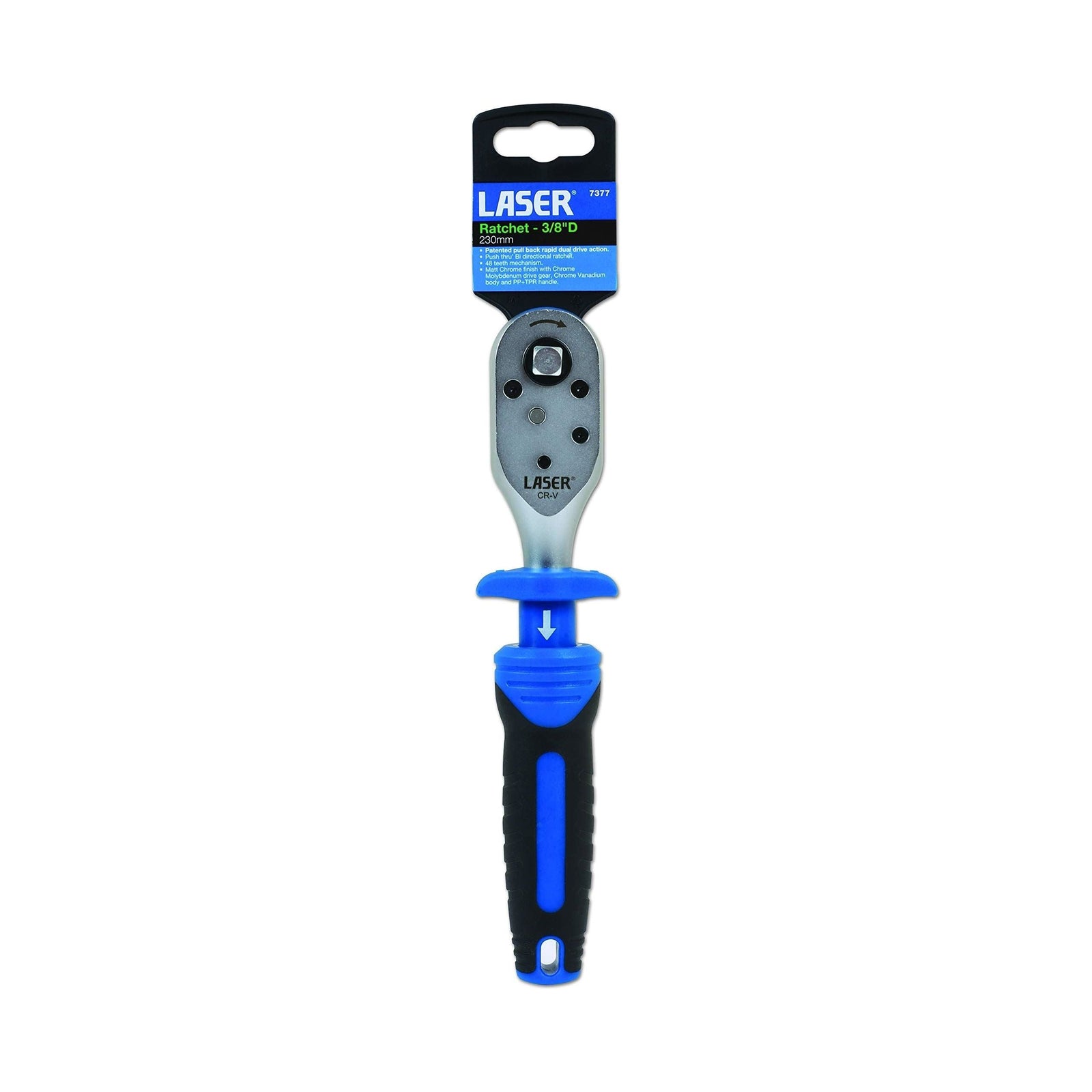 Laser Pull Back Rapid Action Ratchet 3/8"D 7377