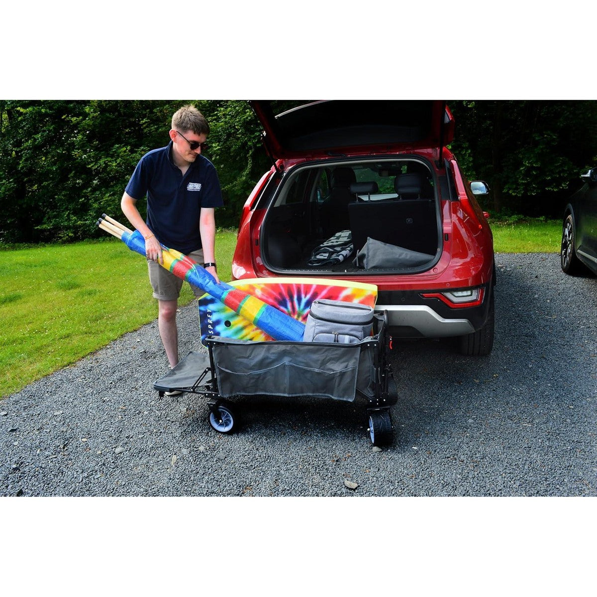 Maypole Easy Load Camping Cart XL Pull Along Trolley 150L Capacity