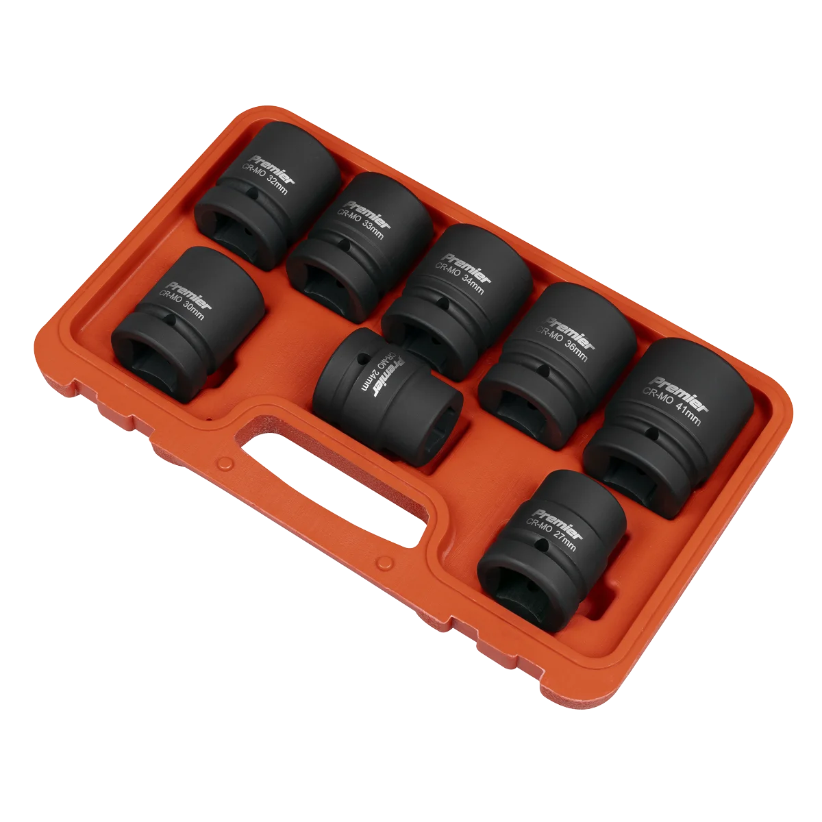 Sealey Premier Impact Socket Set 1"Sq Drive 8 Piece - Chrome Molybdenum