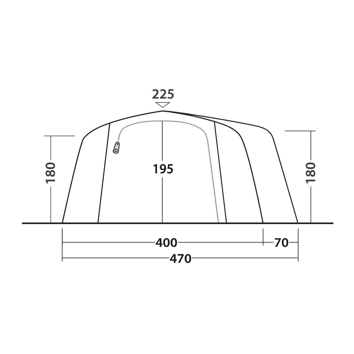 Outwell Montana 6 Air 6 Berth Four Room Tunnel Tent