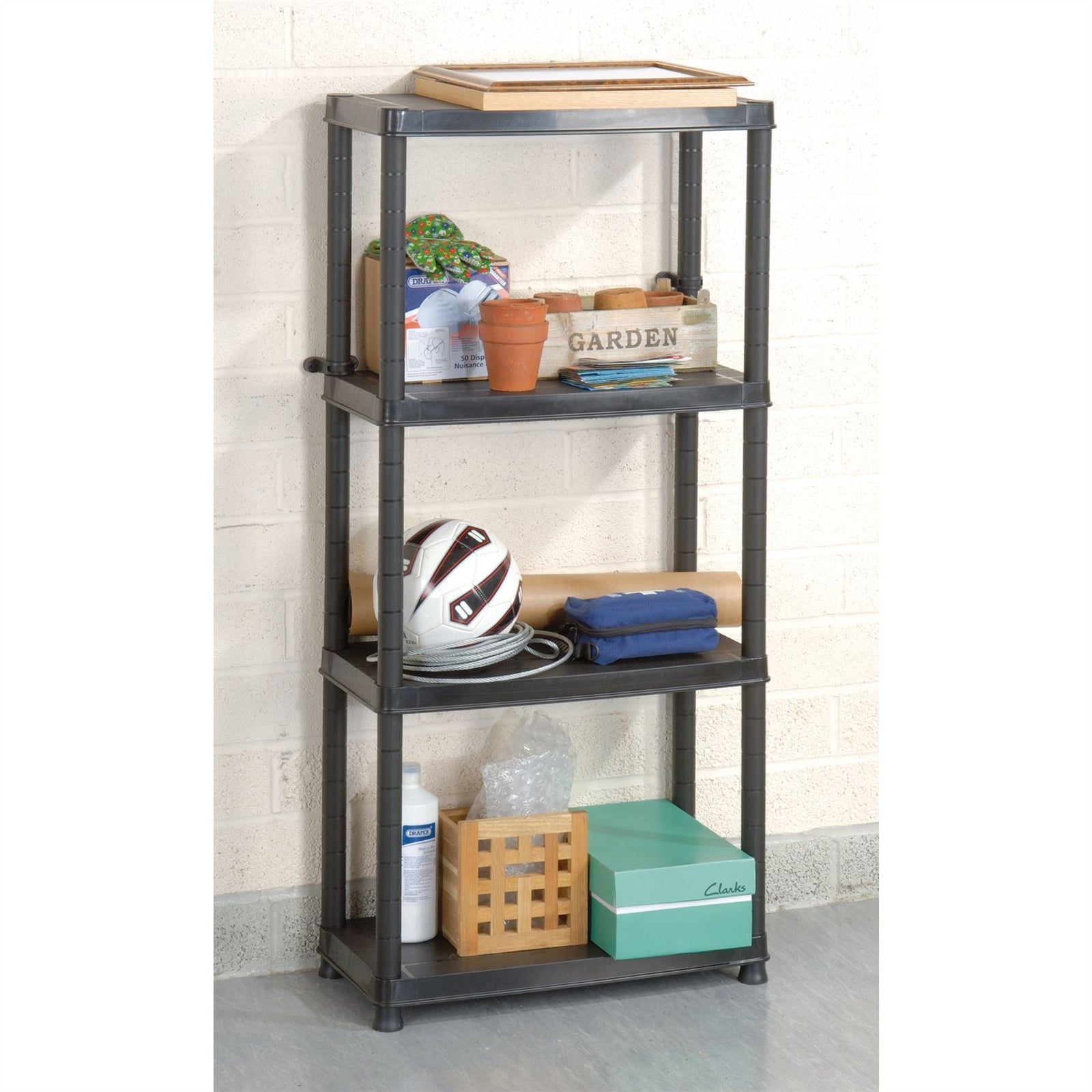 Draper 4 Tier Plastic Shelving Unit 23230