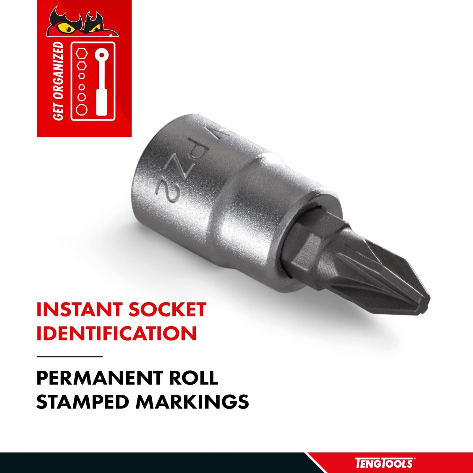 Teng Tools 1/4" PZ Bit Socket PZ2