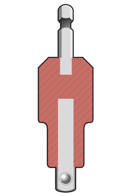 Laser Non-Conductive Insulated Quick Chuck to 3/8"D Adaptor